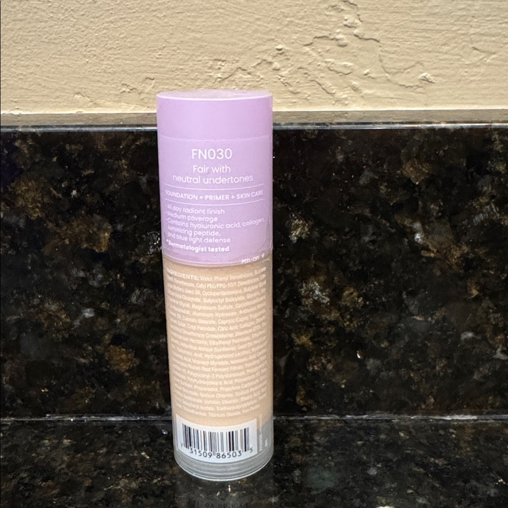 FN030 JOAH Crystal Glow Peptide-Infused Foundation - Fair Neutral - Picture 5 of 6